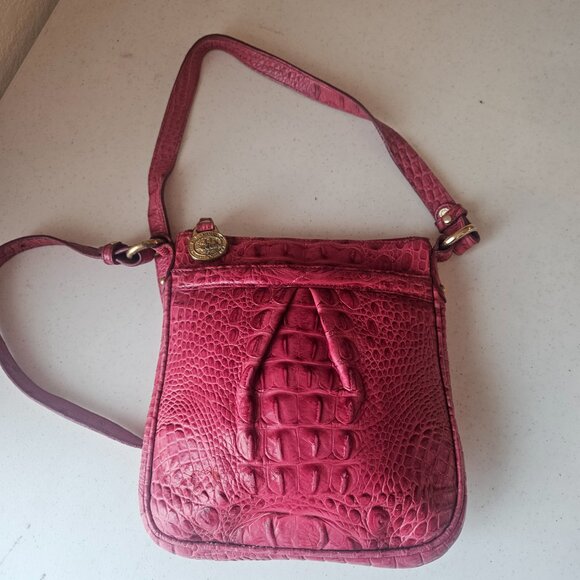 Brahmin pink crossbody - Gem Brahmin Crossbody Bag Hot Pink Y2K Original Gently Pre-Loved